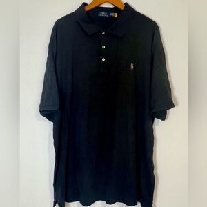 Ralph Lauren Polo Shirt Mens 3XLT Charcoal Gray Pony Golf Short Sleeve Preppy